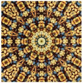 GRUND Mandala koberec SOUSTŘEDĚNÍ hnědý Typ: 120x120 cm