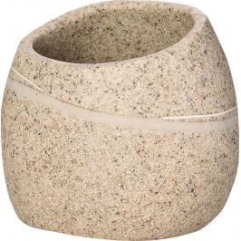 GRUND Kelímek na kartáčky STONE pískový