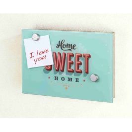 WENKO Magnetická skříňka na klíče velká HOME SWEET HOME modrá