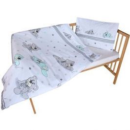 New Baby 2-dílné ložní povlečení 90/120 cm šedý medvídek