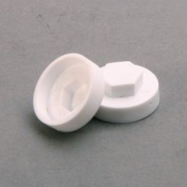 Krytka pro šestihran s límcem bílá - M6/10mm