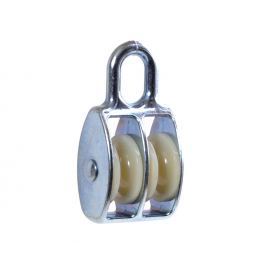 Kladka pevná dvojitá nylonová cívka - 12/50mm