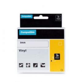 Kompatibilní páska s DYMO, 18443, 9mm, 5.5m, černý tisk / bílý podklad, RHINO vinylová